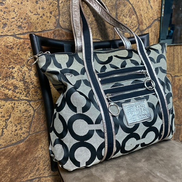 Coach poppy op art glam tote 13826 - Picture 4 of 11